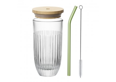 Ouessant Smoothieglas met Deksel en Rietje 45 cl