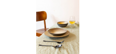 Divine Moon Dinerbord Antraciet Grijs/Oker 28 cm