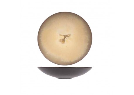 Divine Moon Assiette Creuse Gris Anthracite/Ocre 26,5 cm 