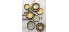 Divine Moon Diep Bord Antraciet Grijs/Oker 26,5 cm