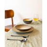 Zie dia Divine Moon Diep Bord Antraciet Grijs/Oker 26,5 cm