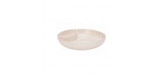 Quartz Amuse Gespikkelde Crème Compartimenten Serveerschaal 27 cm
