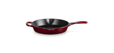 Poêle en Fonte Skillet Rond 26 cm Rouge Rhône