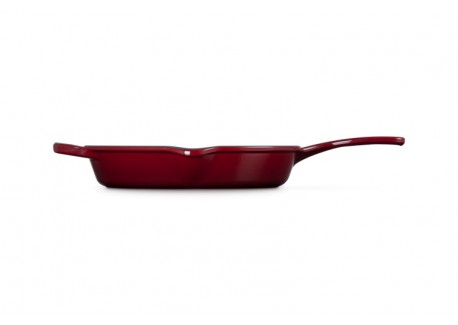 Poêle en Fonte Skillet Rond 26 cm Rouge Rhône