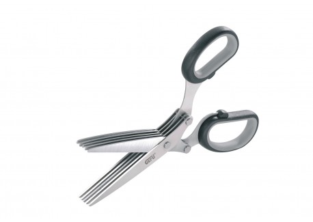 Ciseaux à Herbes 5 Lames avec Peigne de Nettoyage 