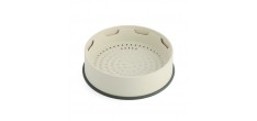 Steamy Panier Vapeur Empilable en Silicone 24 cm Crème