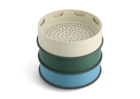 Steamy Stapelbare Siliconen Stoommand 24 cm Creme