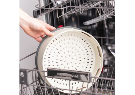 Steamy Stapelbare Siliconen Stoommand 24 cm Creme