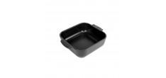 Appolia Plat à Four Carré 21x17 cm Noir Mat Truffe 