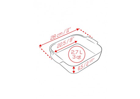 Appolia Vierkante Ovenschaal 28x24 cm Mat Zwart Truffel