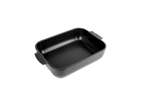Appolia Plat à Four Rectangulaire 32x22 cm Noir Mat Truffe