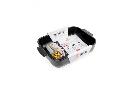 Appolia Rechthoekige Ovenschaal 32x22 cm Mat Zwart Truffel