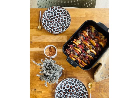 Appolia Rechthoekige Ovenschaal 32x22 cm Mat Zwart Truffel