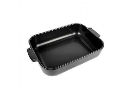 Appolia Plat à Four Rectangulaire 36x23 cm Noir Mat Truffe