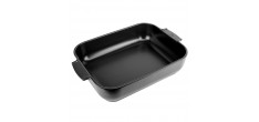 Appolia Plat à Four Rectangulaire 40x27 cm Noir Mat Truffe