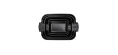 Appolia Plat à Four Rectangulaire 40x27 cm Noir Mat Truffe