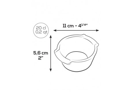 Set Ramequins 11 cm Noir Mat Truffe 2 pcs