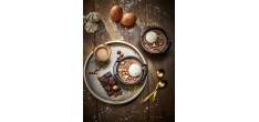Schaaltje 11 cm Mat Zwart Truffel Set 2 dlg