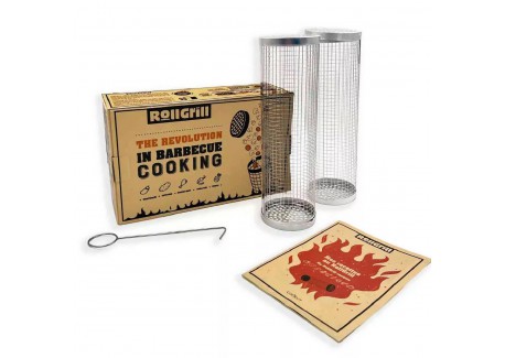 Coffret RollGrill Panier de Cuisson Cylindre pour Barbecue 4 Pcs
