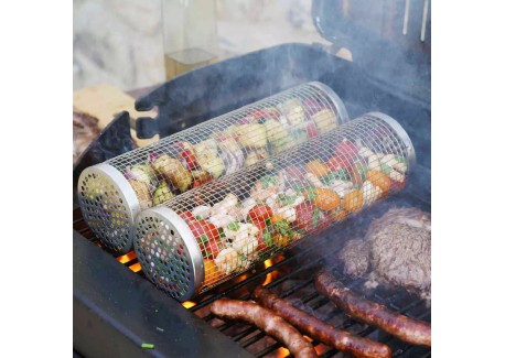 RollGrill Box Cilinder Kookmand voor Barbecue 4 St