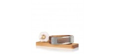 Rocca Presse-Ail Inox et Planche en Bois