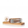 Zie dia Rocca Keuken Knoflookpers RVS en Houten Plank
