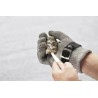 Zie dia Oesterhandschoen van RVS met gaas + onderhandschoen Maat M