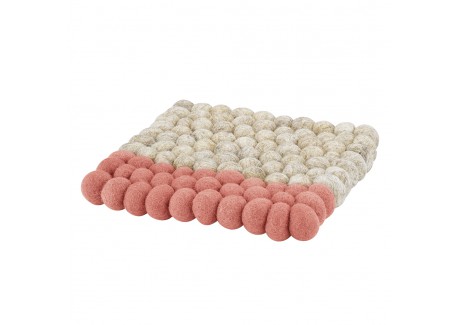 Lana Sous Plat Carré Beige et Corail