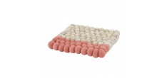 Lana Sous Plat Carré Beige et Corail