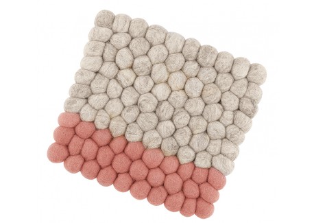 Lana Sous Plat Carré Beige et Corail