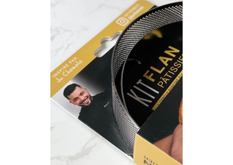 Kit Flan Pâtissier Ju Chamalo Cercle Perforé 16 cm + Cercle Découpoir