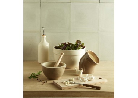 Huilier Céramique avec Bec Verseur 0,45 L Argile Blanc Cassé