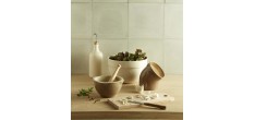 Huilier Céramique avec Bec Verseur 0,45 L Argile Blanc Cassé