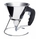 Kwik Entonnoir Doseur à Piston 0,8L en Inox avec Poignée et Pied