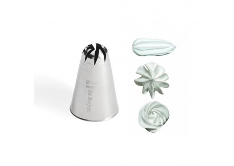 Douille Pâtisserie Rosette 14 mm Inox