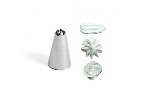 Douille Pâtisserie Rosette 8 mm Inox