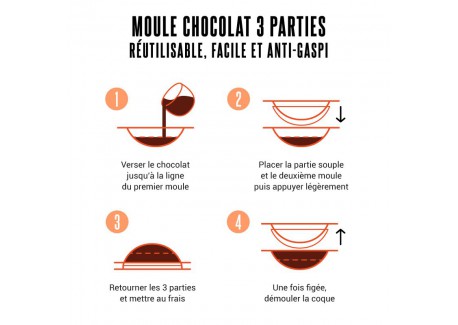 Moule Tablettes Chocolat Fourré Origami 14x7x1,6 cm 2 pcs