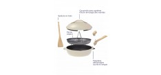 Fabuleuse Poêle Anti-Adhésive 8 en 1 24 cm Blanc Meringue 3,4L