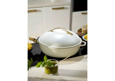 Fabuleuse Koekenpan met Antiaanbaklaag 24 cm Wit Meringue 3,4L