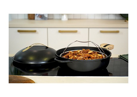 Fabuleuse Poêle Anti-Adhésive 8 en1 24 cm Noir Météore 3,4L
