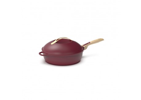Fabuleuse Poêle Anti-Adhésive 8 en1 24 cm Bordeaux Rubis 3,4L