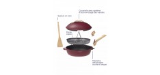 Fabuleuse Poêle Anti-Adhésive 8 en1 24 cm Bordeaux Rubis 3,4L