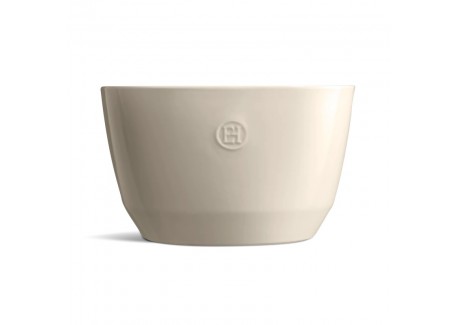 Saladier Carré L en Céramique 5,5L 26x16 cm Argile Blanc Cassé
