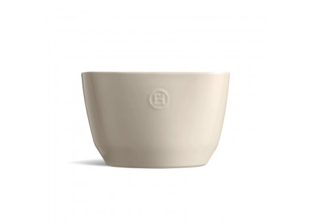 Saladier Carré M en Céramique 3,5L 22x14 cm Argile Blanc Cassé