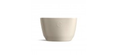 Saladier Carré M en Céramique 3,5L 22x14 cm Argile Blanc Cassé