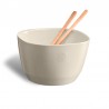 Zie dia Vierkante keramische slakom M 3,5L 22x14 cm Argile Gebroken Wit