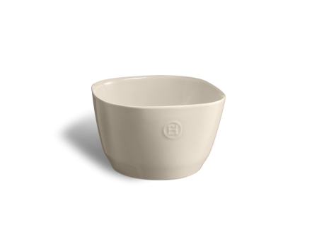 Vierkante keramische slakom S 2L 19x12 cm Argile Gebroken Wit