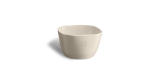 Saladier Carré S en Céramique 2L 19x12 cm Argile Blanc Cassé