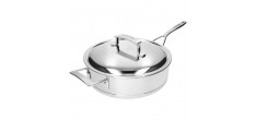 Silver 7 Sauteuse Basse Inox 28 cm 4,75 L avec Couvercle
