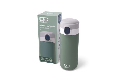 Pop Gourde Isotherme Vert Natural Inox 360 ml